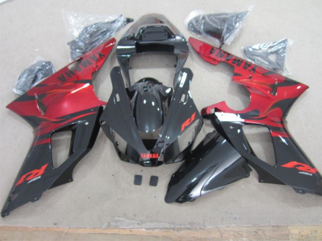 Carenagem Yamaha R1 2000-2001 - Preto Vermelho Carenagem Yamaha R1 2000-2001 - Preto Vermelho