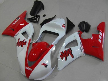 Carenagem Yamaha R1 2000-2001 - Vermelho Branco Corrida