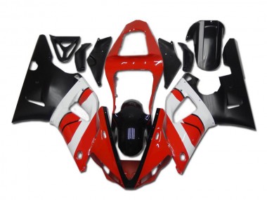 Carenagem Yamaha R1 2000-2001 - Vermelho Branco Preto