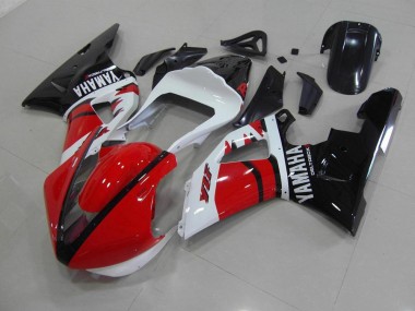 Carenagem Yamaha R1 2000-2001 - Vermelho Preto Branco Versão de Corrida