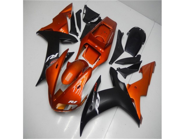 Carenagem Yamaha R1 2002-2003 - Laranja Preto Carenagem Yamaha R1 2002-2003 - Laranja Preto