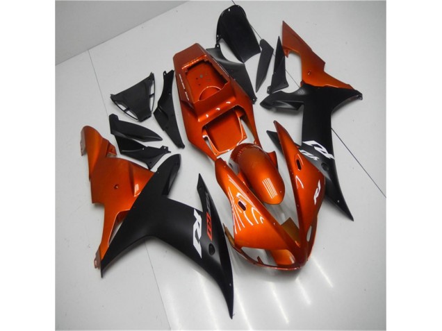 Carenagem Yamaha R1 2002-2003 - Laranja Preto Carenagem Yamaha R1 2002-2003 - Laranja Preto