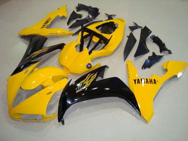 Carenagem Yamaha R1 2004-2006 - Amarelo Preto Chama Carenagem Yamaha R1 2004-2006 - Amarelo Preto Chama