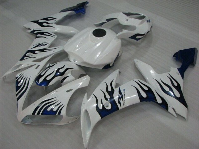 Carenagem Yamaha R1 2004-2006 - Branco Azul Chama Carenagem Yamaha R1 2004-2006 - Branco Azul Chama