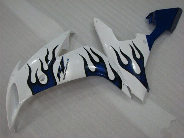 Carenagem Yamaha R1 2004-2006 - Branco Azul Chama Carenagem Yamaha R1 2004-2006 - Branco Azul Chama