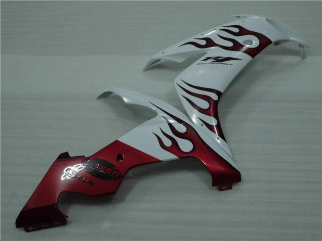 Carenagem Yamaha R1 2004-2006 - Branco Vermelho Chama
