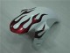 Carenagem Yamaha R1 2004-2006 - Branco Vermelho Chama