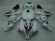 Carenagem Yamaha R1 2004-2006 - Branco Vermelho Chama