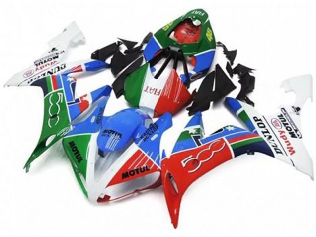 Carenagem Yamaha R1 2004-2006 - Verde Vermelho Azul Branco Carenagem Yamaha R1 2004-2006 - Verde Vermelho Azul Branco