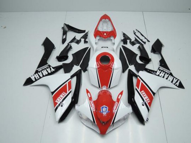Carenagem Yamaha R1 2007-2008 - Fábrica Vermelho Branco Carenagem Yamaha R1 2007-2008 - Fábrica Vermelho Branco