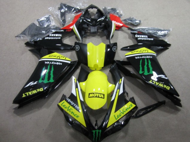 Carenagem Yamaha R1 2007-2008 - Preto Amarelo Motul Leovince Carenagem Yamaha R1 2007-2008 - Preto Amarelo Motul Leovince