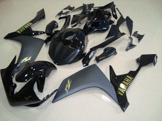 Carenagem Yamaha R1 2007-2008 - Preto Fosco Ouro Carenagem Yamaha R1 2007-2008 - Preto Fosco Ouro