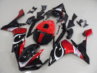 Carenagem Yamaha R1 2007-2008 - Preto Vermelho Brilhante
