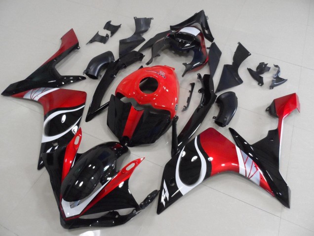 Carenagem Yamaha R1 2007-2008 - Preto Vermelho Brilhante Carenagem Yamaha R1 2007-2008 - Preto Vermelho Brilhante
