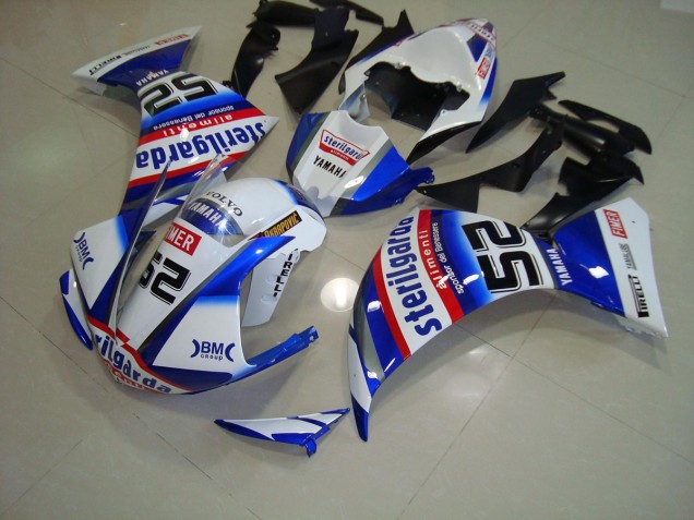 Carenagem Yamaha R1 2009-2011 - Branco Preto Sterilgarda Carenagem Yamaha R1 2009-2011 - Branco Preto Sterilgarda