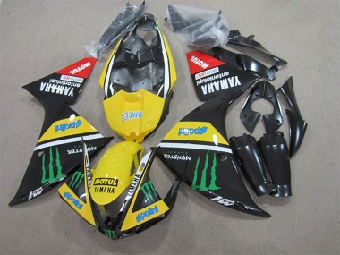 Carenagem Yamaha R1 2009-2011 - Preto Amarelo Motul Monster