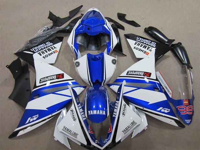 Carenagem Yamaha R1 2012-2014 - Azul Branco Pizzoli Carenagem Yamaha R1 2012-2014 - Azul Branco Pizzoli