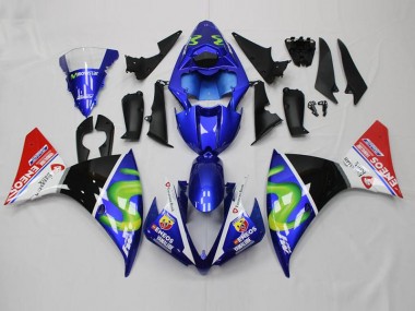 Carenagem Yamaha R1 2015-2019 - Azul Branco Preto Vermelho