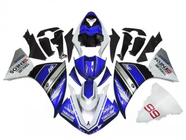 Carenagem Yamaha R1 2015-2019 - Branco Azul Prata