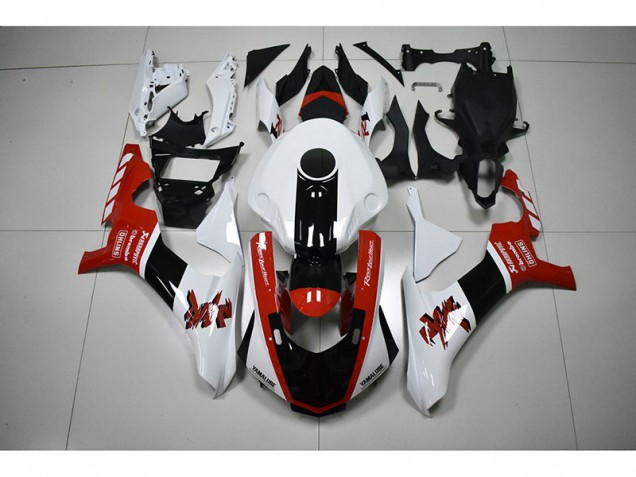 Carenagem Yamaha R1 2015-2019 - Branco Vermelho Preto Carenagem Yamaha R1 2015-2019 - Branco Vermelho Preto