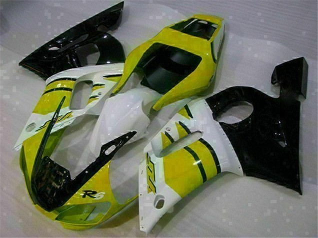 Carenagem Yamaha R6 1998-2002 - Amarelo Branco Carenagem Yamaha R6 1998-2002 - Amarelo Branco