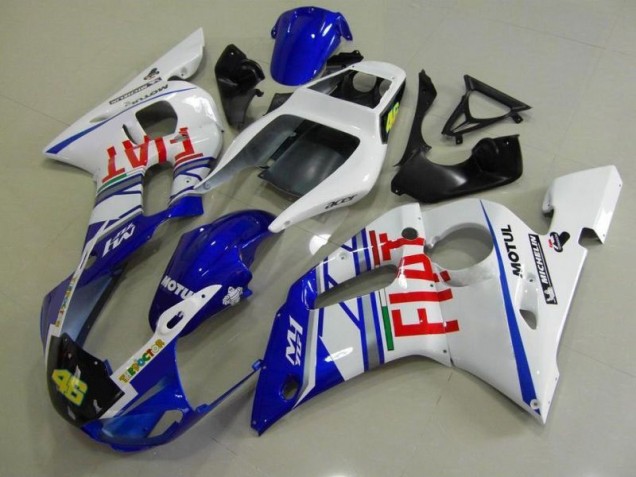 Carenagem Yamaha R6 1998-2002 - Azul Branco Fiat Carenagem Yamaha R6 1998-2002 - Azul Branco Fiat