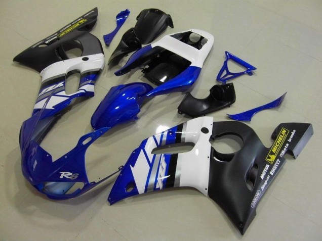 Carenagem Yamaha R6 1998-2002 - Azul Branco & Preto Carenagem Yamaha R6 1998-2002 - Azul Branco & Preto