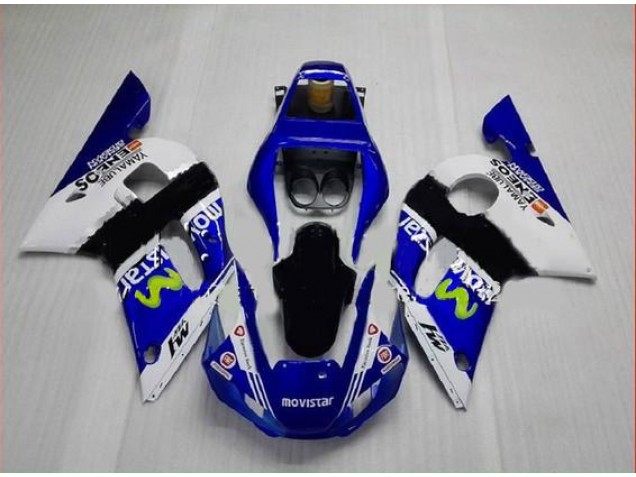 Carenagem Yamaha R6 1998-2002 - Azul Verde Branco Carenagem Yamaha R6 1998-2002 - Azul Verde Branco