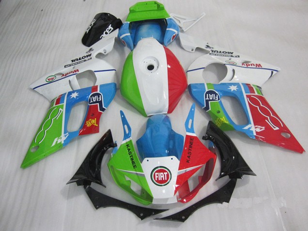 Carenagem Yamaha R6 1998-2002 - Azul Vermelho Fiat Kastinee Carenagem Yamaha R6 1998-2002 - Azul Vermelho Fiat Kastinee