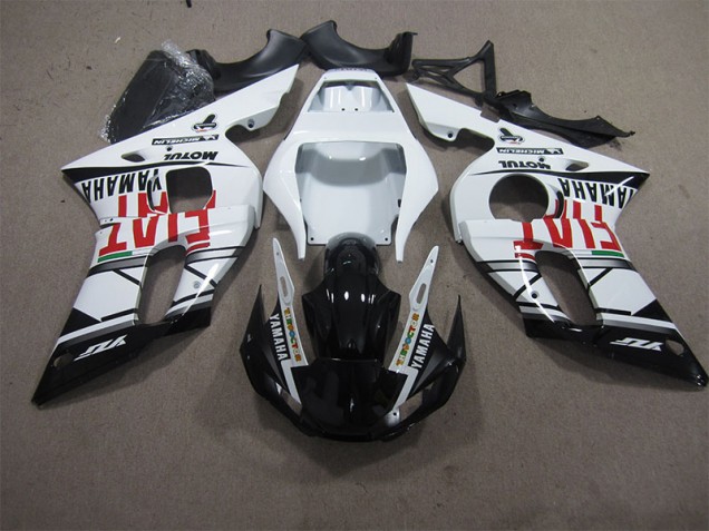 Carenagem Yamaha R6 1998-2002 - Branco Preto Fiat