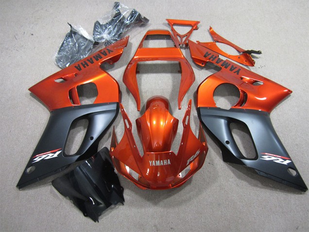 Carenagem Yamaha R6 1998-2002 - Laranja Preto Carenagem Yamaha R6 1998-2002 - Laranja Preto