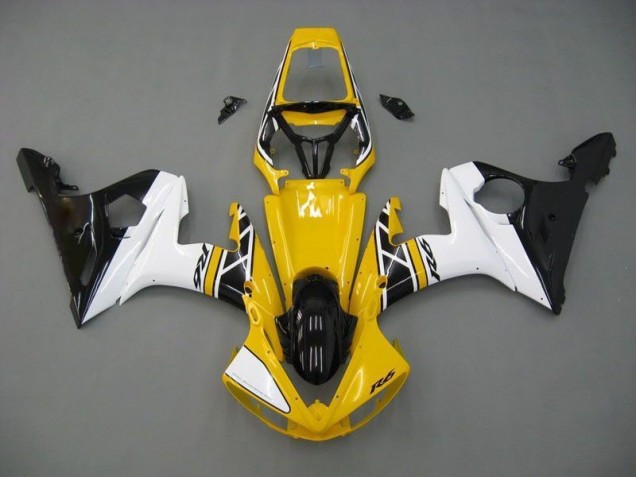 Carenagem Yamaha R6 2003-2005 - Amarelo Branco Preto Carenagem Yamaha R6 2003-2005 - Amarelo Branco Preto