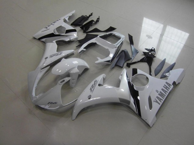 Carenagem Yamaha R6 2003-2005 - Branco & Cinzento Decalques Carenagem Yamaha R6 2003-2005 - Branco & Cinzento Decalques
