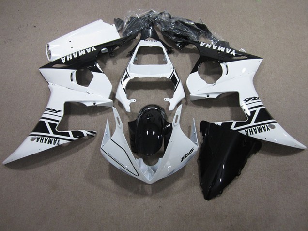 Carenagem Yamaha R6 2003-2005 - Branco Preto Carenagem Yamaha R6 2003-2005 - Branco Preto