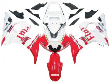 Carenagem Yamaha R6 2003-2005 - Branco Vermelho Fiat