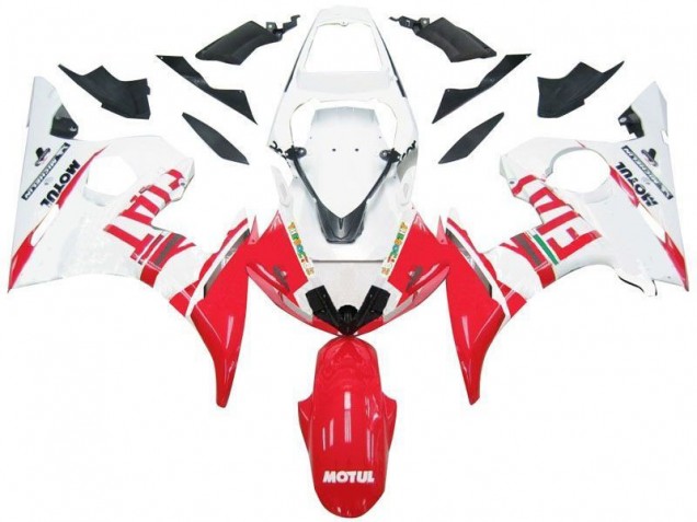 Carenagem Yamaha R6 2003-2005 - Branco Vermelho Fiat Carenagem Yamaha R6 2003-2005 - Branco Vermelho Fiat