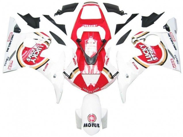 Carenagem Yamaha R6 2003-2005 - Branco Vermelho Lucky Strike Carenagem Yamaha R6 2003-2005 - Branco Vermelho Lucky Strike