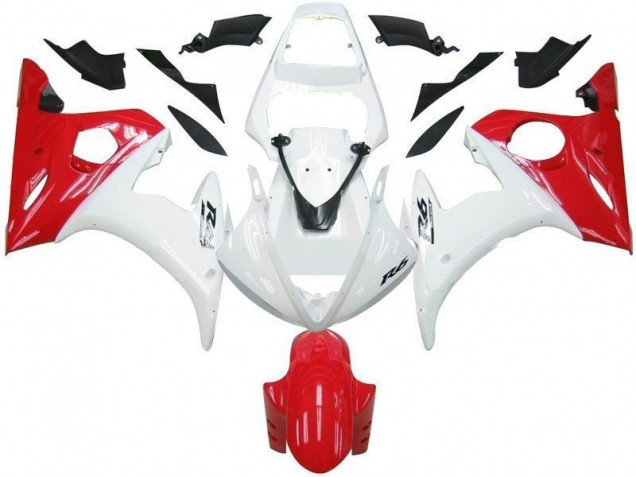 Carenagem Yamaha R6 2003-2005 - Branco Vermelho