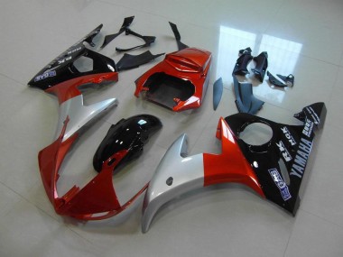 Carenagem Yamaha R6 2003-2005 - Laranja Prata Preto