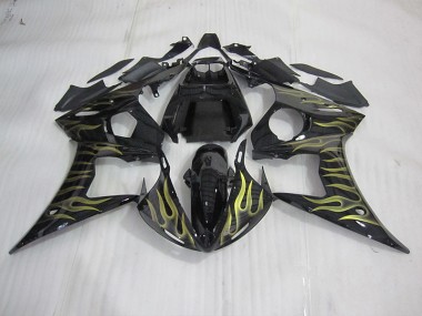 Carenagem Yamaha R6 2003-2005 - Preto & Amarelo Chama