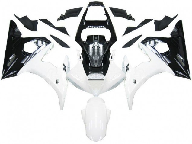 Carenagem Yamaha R6 2003-2005 - Preto Branco Carenagem Yamaha R6 2003-2005 - Preto Branco