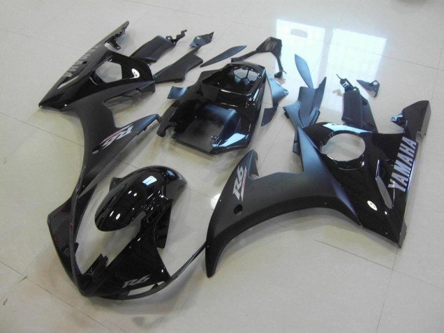 Carenagem Yamaha R6 2003-2005 - Preto Fosco Preto Brilhante Carenagem Yamaha R6 2003-2005 - Preto Fosco Preto Brilhante