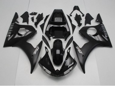 Carenagem Yamaha R6 2003-2005 - Preto & Prata Decalques