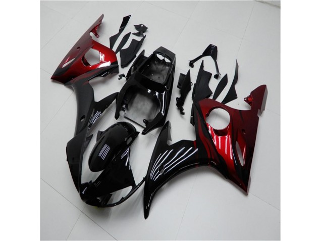 Carenagem Yamaha R6 2003-2005 - Preto Vermelho Carenagem Yamaha R6 2003-2005 - Preto Vermelho