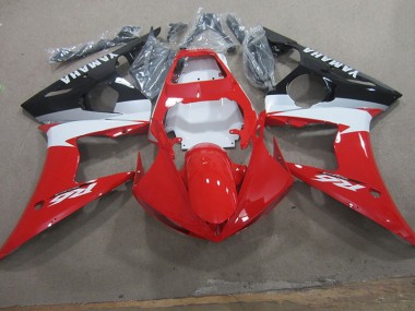 Carenagem Yamaha R6 2003-2005 - Vermelho Branco Decalque