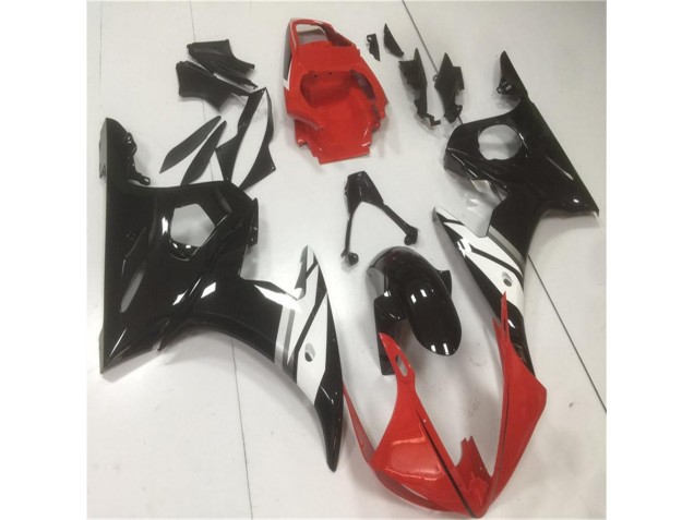 Carenagem Yamaha R6 2003-2005 - Vermelho Preto Branco Carenagem Yamaha R6 2003-2005 - Vermelho Preto Branco