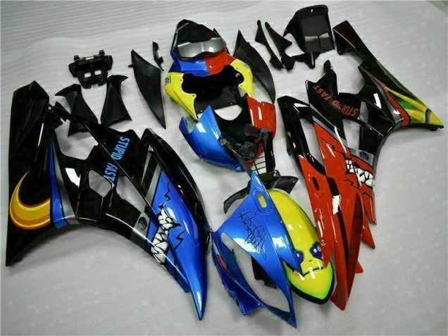 Carenagem Yamaha R6 2006-2007 - Amarelo Azul Vermelho Carenagem Yamaha R6 2006-2007 - Amarelo Azul Vermelho