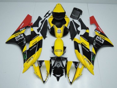 Carenagem Yamaha R6 2006-2007 - Amarelo Preto Monster