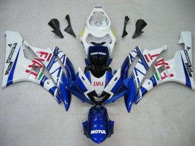 Carenagem Yamaha R6 2006-2007 - Azul Branco Motul Vermelho Fiat