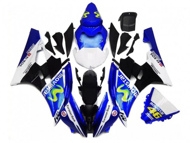 Carenagem Yamaha R6 2006-2007 - Azul Preto Branco Carenagem Yamaha R6 2006-2007 - Azul Preto Branco